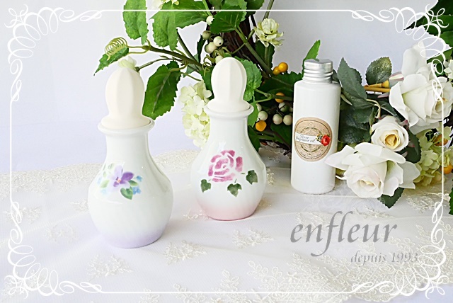 マニー ヴィオレット陶器 アロマディフューザー【マニーと薔薇の